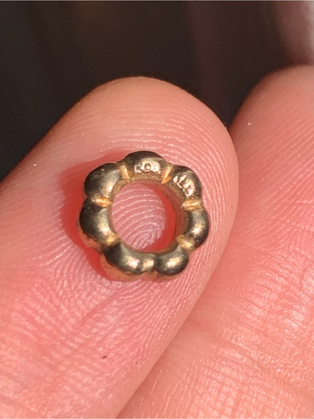 14k Gold Pandora Bubble spacers - Picture 6 of 9